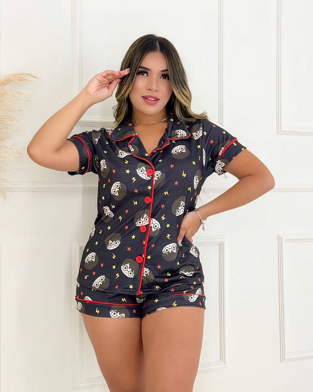 بيجامه زراير شورت كحلى