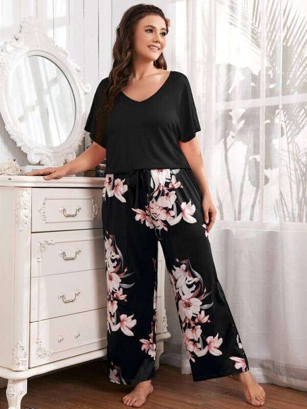 summer black pajamas
